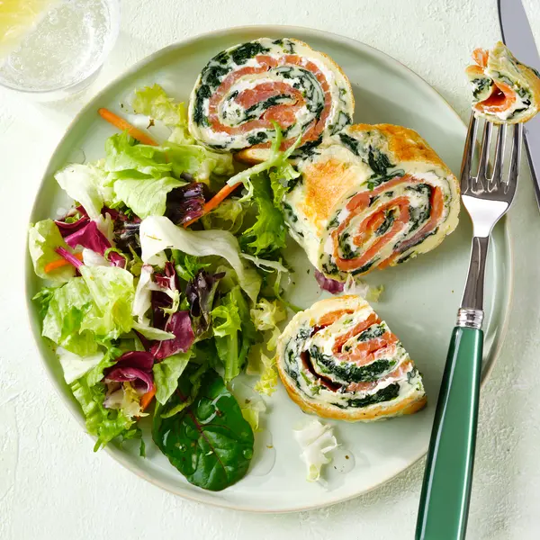 Spinat-Lachs-Rolle