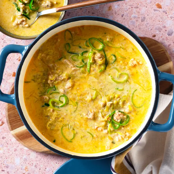 Leichte Käse-Lauch-Suppe