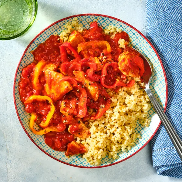 Türkische Hähnchenpfanne mit Bulgur