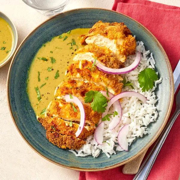 Hähnchen Katsu mit Curry-Soße