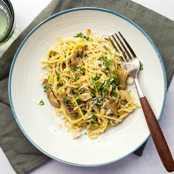 Spaghetti mit Artischocke und Zitrone