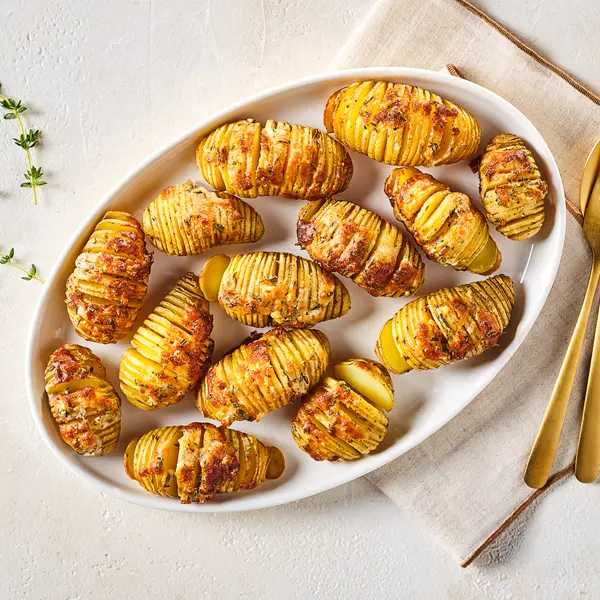 Hasselback Kartoffeln mit Parmesan-Butter