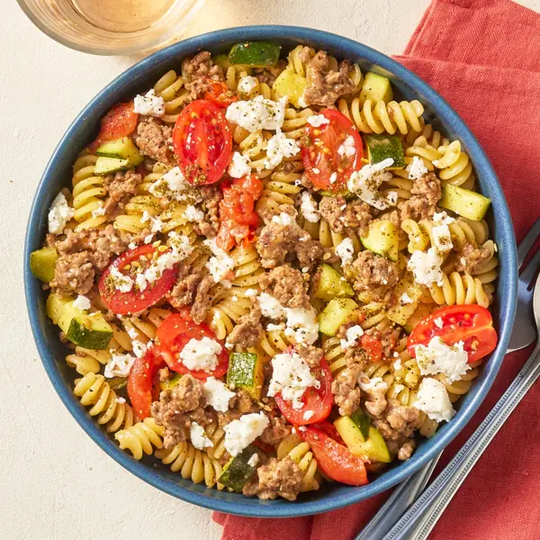 Pasta mit Hackfleisch und Feta