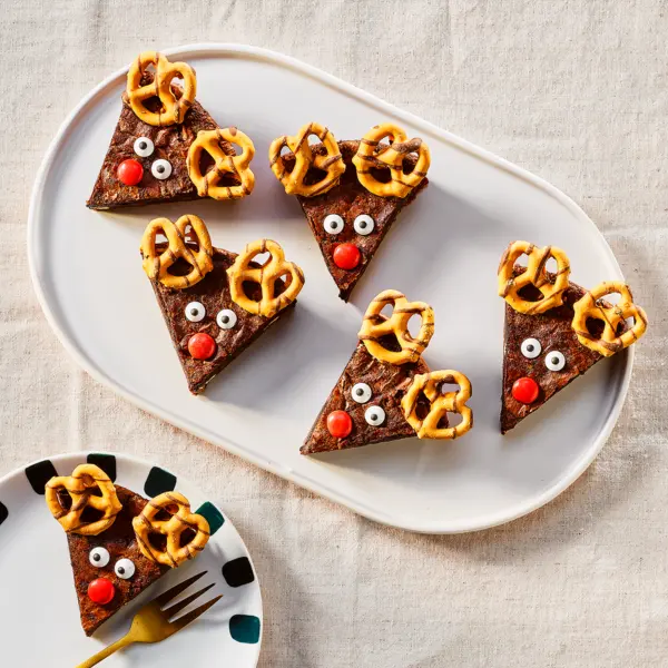 Einfache Rentier-Brownies