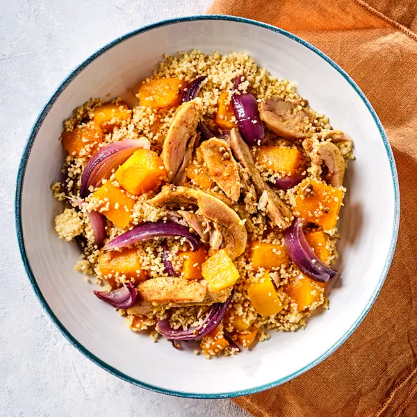Couscous mit Kürbis und Hühnchen