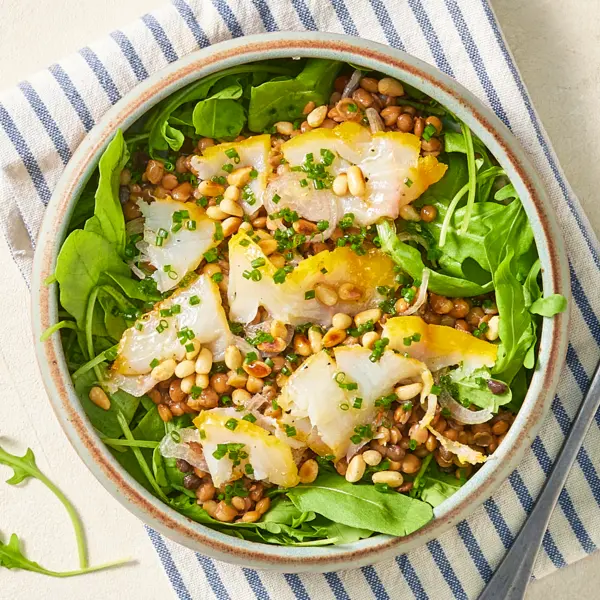 Linsen-Kabeljau-Salat