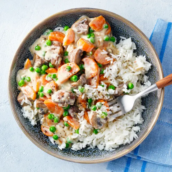 Veggie-Frikassee mit Reis