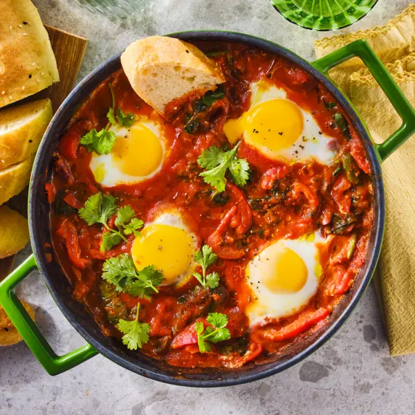 Shakshuka mit Fladenbrot