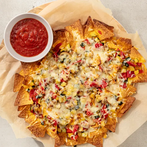 Veggie Cheese Nachos