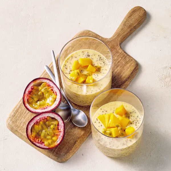 Exotischer Chia-Pudding