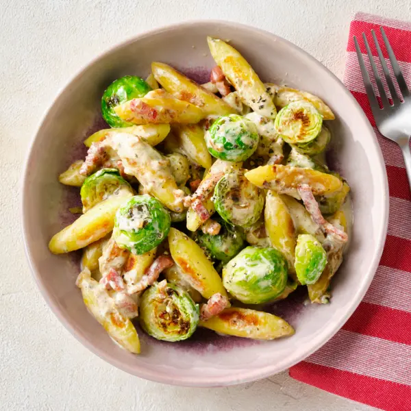 Rosenkohl-Schupfnudel-Pfanne