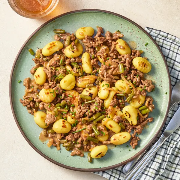 Gnocchi-Hackfleisch-Pfanne nach Adobo-Art
