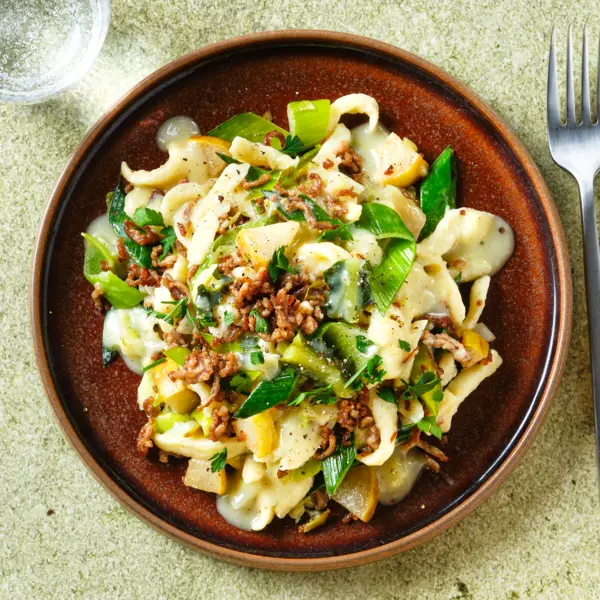 Spätzle-Hack-Pfanne mit Wirsing