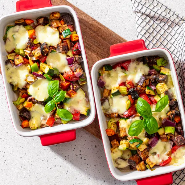 Ofengemüse mit Mozzarella
