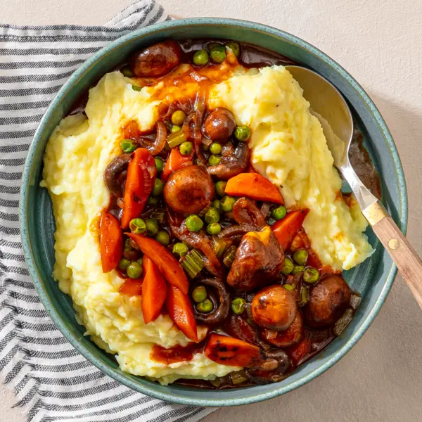 Pilzgulasch mit Kartoffelstampf