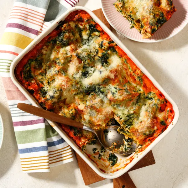 Spinatlasagne mit Ricotta