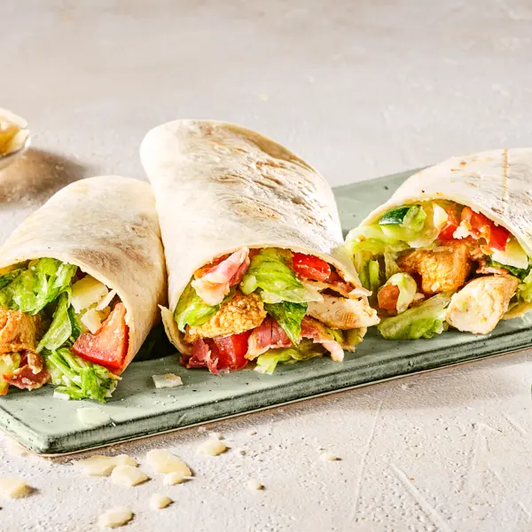 Caesar-Hähnchen-Wraps