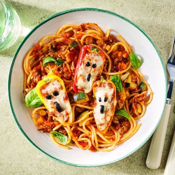 Spaghetti mit Paprikageistern