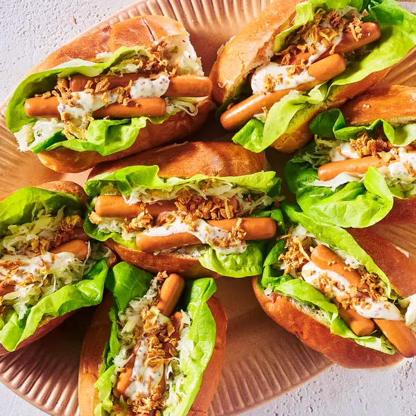 Veggie Hotdog mit Sauerkraut