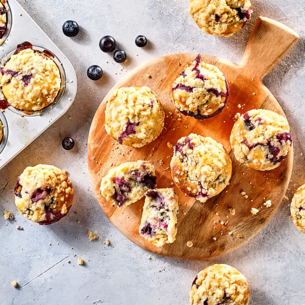 Streusel-Muffins mit Heidelbeeren