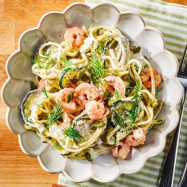 Zitronen-Linguine mit Garnelen