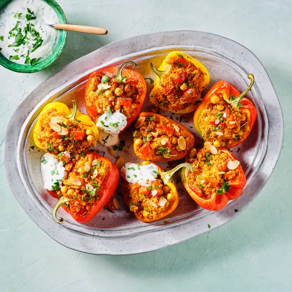 Gefüllte Paprika mit Couscous aus dem Airfryer