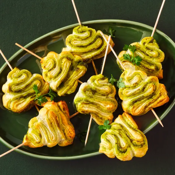 Pesto Blätterteig-Bäumchen