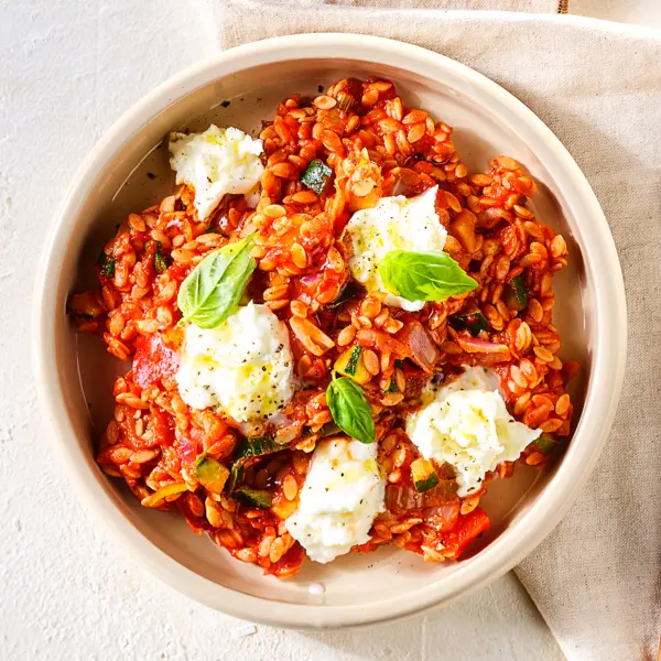 Tomate-Mozzarella-Kritharaki