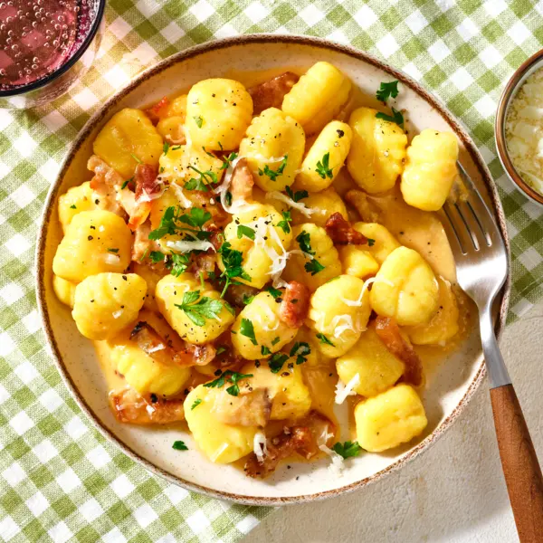 Cremige Gnocchi alla Carbonara