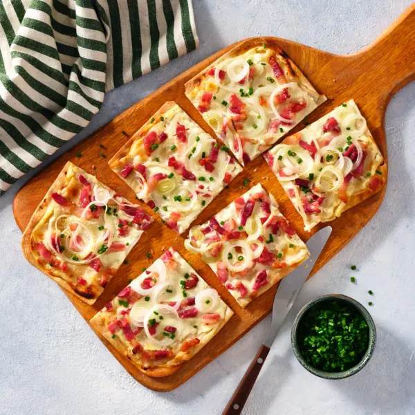 Einfacher Flammkuchen Elsässer Art