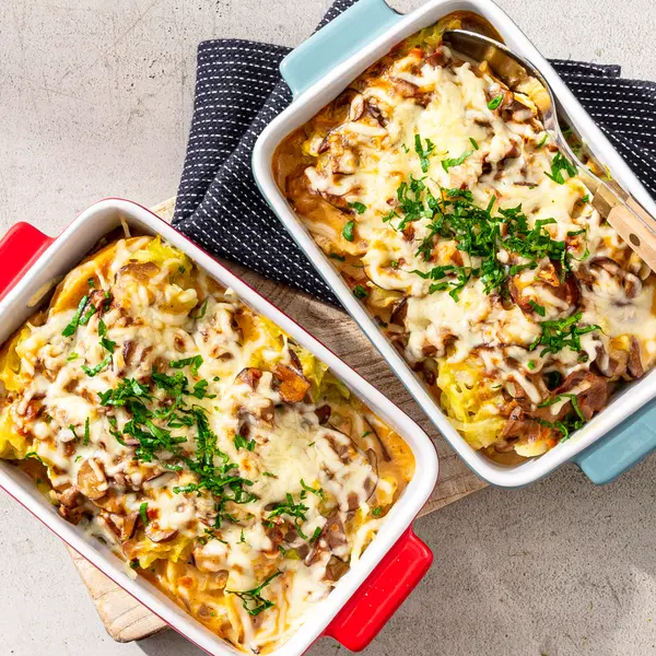 Knödelgratin mit Spitzkohl