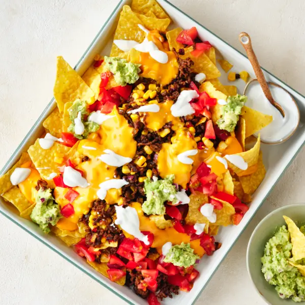 Überbackene Nachos mit Hack