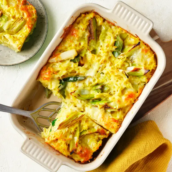Rösti-Lauch-Gratin