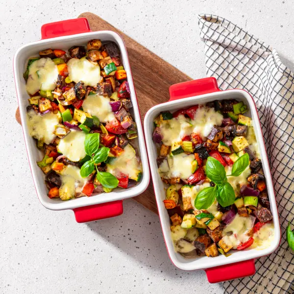 Ofengemüse mit Mozzarella