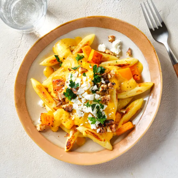 Schupfnudeln mit cremiger Kürbissoße