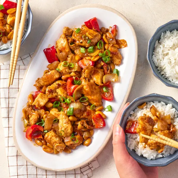 Kung Pao Hühnchen mit Reis